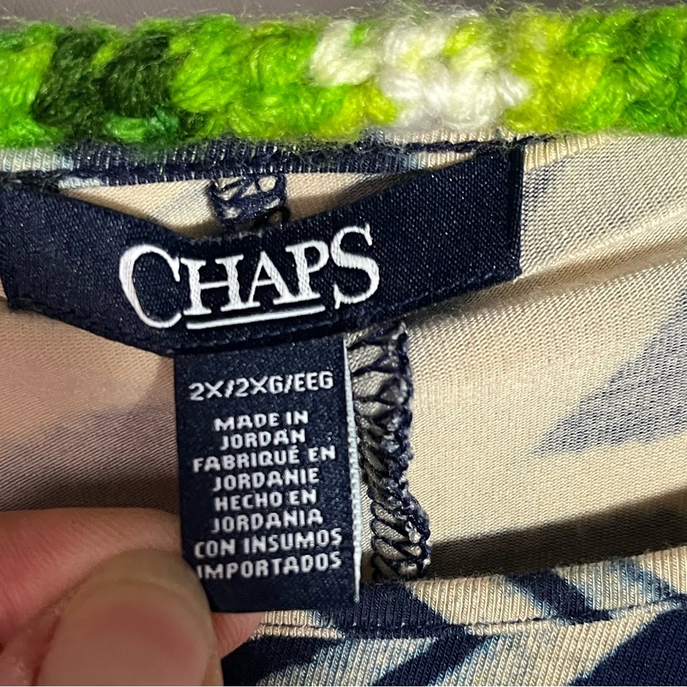 Chaps top - 2X - navy/beige - Picture 4 of 4
